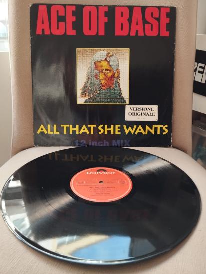Ace Of Base ‎–  All That She Wants - 1992 İtalya Basım - 33 lük LP Maxi Single