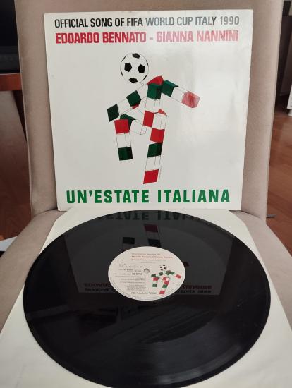Edoardo Bennato - Gianna Nannini – Un’Estate Italiana -  1990 Avrupa Basım Maxi 45lik Plak