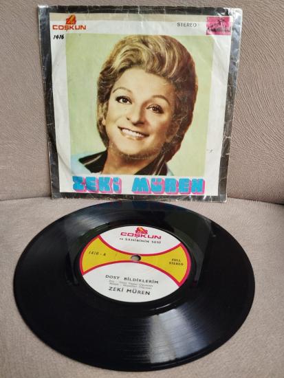 Zeki Müren ‎– Dost Bildiklerim / Madem Derdimi Sordun Dinlemeye Mecbursun - Türkiye Basım  45 lik Plak