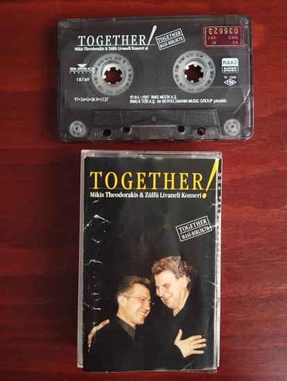 Mikis Theodorakis & Zülfü Livaneli ‎–  Together   -  1997  Türkiye Basım Kaset Albüm