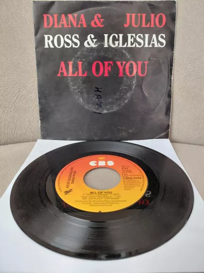 Diana Ross & Julio Iglesias  –  All Of You -  1984  Hollanda Basım 45 lik Plak