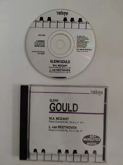 Glenn Gould - Mozart/Beethoven – Piano Concerto No.24 In C, K.491/No.3 In C, Op.37 - 1988 İtalya Basım CD Albüm