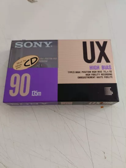 SONY UX HIGH BIAS /90 -  Type 2 Position  (Boş Kaset) - Jelatinli