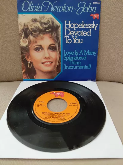 Olivia Newton-John –  Hopelessly Devoted To You (Grease)  - 1978 Hollanda Basım 45 lik Plak