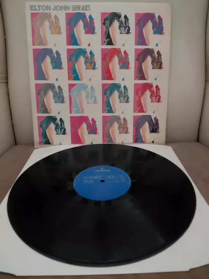 Elton John –  Leather Jackets  - 1986  Türkiye Basım - 33lük LP Plak Albüm