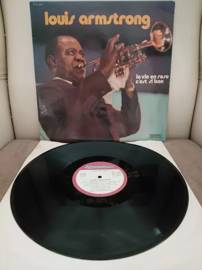 Louis Armstrong  – La Vie En Rose - C’est Si Bon  -  1974  Fransa Basım LP Plak