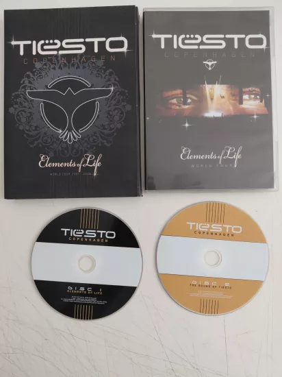 Tiësto  – Copenhagen (Elements Of Life World Tour 2007-2008) - 2008 Hollanda Basım -  2 × DVD, Partially Mixed