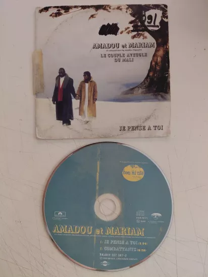 Amadou Et Mariam  – Je Pense A Toi  - 1998 Fransa Basım  CD Single