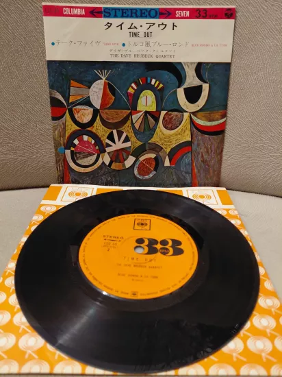 The Dave Brubeck Quartet  ‎– Take Five / Blue Rondo A La Turk  - 1965  Japonya Basım Mini LP Plak