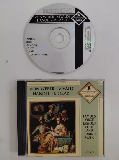 Weber - Vivaldi - Handel - Mozart – Famous Oboe Bassoon Flute And Clarinet Music -  1994 Avrupa  Basım - CD Albüm