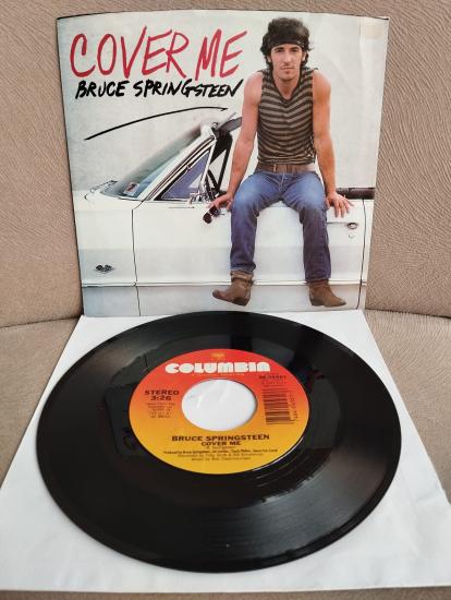 BRUCE SPRINGSTEEN - Cover Me / Jersey Girl - 1984  U.S.A.  Basım 45 LİK PLAK- 2. El
