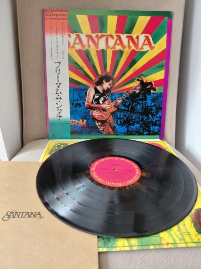 Santana  –  Freedom - 1987 Japonya Basım LP Plak Albüm - Obi’li