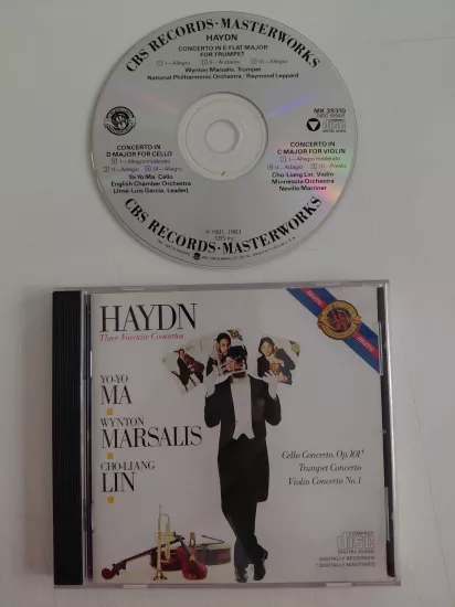 Haydn / Yo-Yo Ma - Wynton Marsalis - Cho-Liang Lin – Three Favorite Concertos  -  USA Basım CD Albüm
