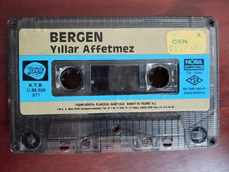 BERGEN  – Yıllar Affetmez  - 1998 Türkiye Basım  Kaset/ Kağıt Baskı - Kapaksız