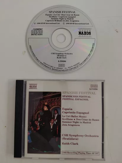 CSR Symphony Orchestra (Bratislava), Keith Clark – Spanish Festival – 1988 Almanya Basım - CD Albüm