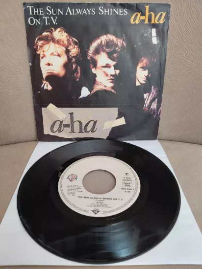 a-ha  – The Sun Always Shines On T.V. - 1985  Almanya  Basım 45’lik Plak