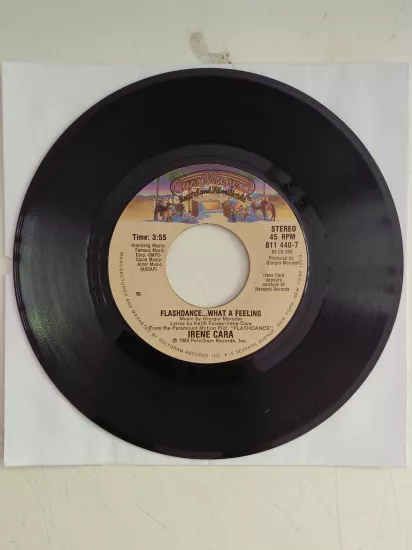Irene Cara – Flashdance... What A Feeling - 1983  USA Basım 45 lik Plak