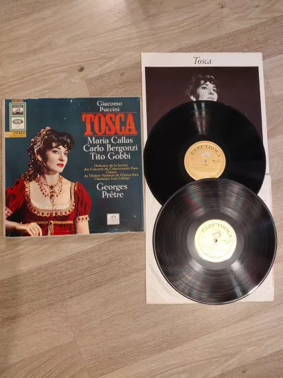 Maria Callas, Carlo Bergonzi, Tito Gobbi - Tosca / Puccini - 1965 Almanya Basım Box Set - 2xLP Plak