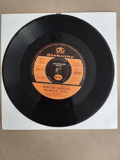 Serter Bağcan – Mümkün Değil / Mutluluk Getirdin -  1975 Türkiye Basım 45 lik Plak