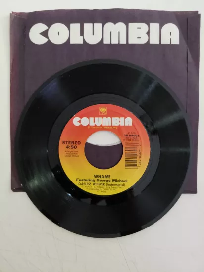 Wham! Featuring George Michael –  Careless Whisper -  1984 USA Basım 45lik Plak