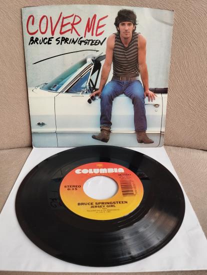 BRUCE SPRINGSTEEN - Cover Me / Jersey Girl - 1984  U.S.A.  Basım 45 LİK PLAK- 2. El