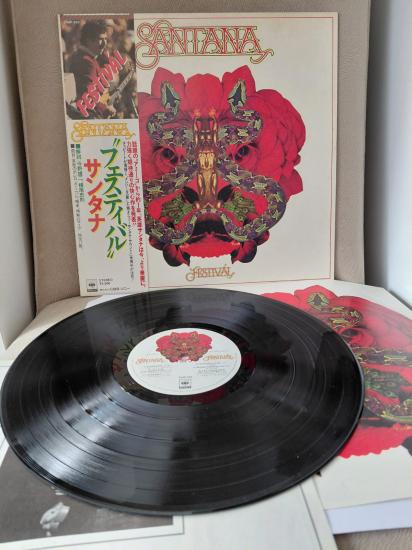 Santana  –  Festivál  - 1976 Japonya Basım LP Plak Albüm - Obi’li