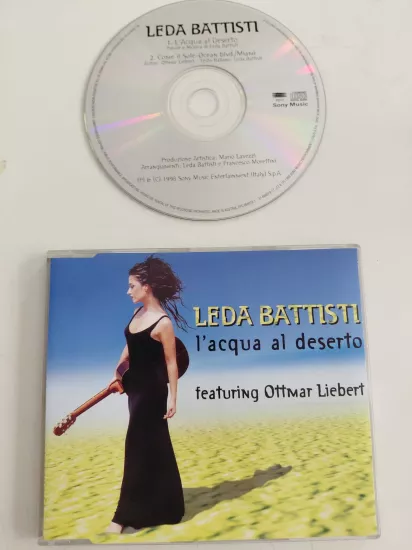 Leda Battisti Featuring Ottmar Liebert  – L’Acqua Al Deserto - 1998  italya Basım -  CD, Single