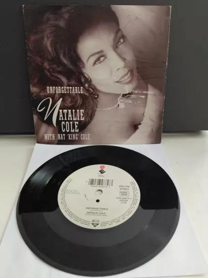 Natalie Cole With Nat ’King’ Cole  – Unforgettable - 1991  Almanya  Basım 45lik Plak