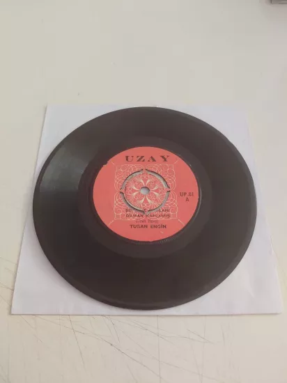 Turan Engin – Şu Yüce Dağları Duman Kaplamış / Sana Bir Nasihatım Var - Türkiye Basım 45’lik Plak/Kapaksız