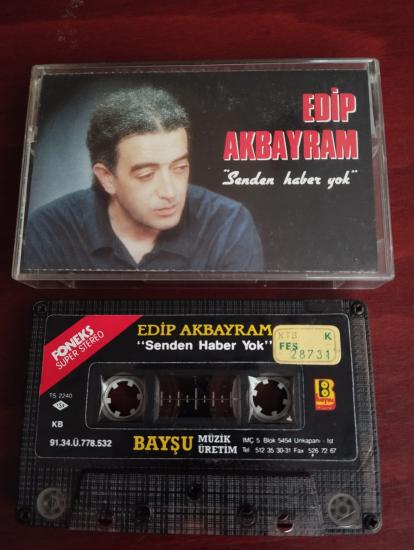 Edip Akbayram ‎–  Senden Haber Yok  -  1991 Türkiye Basım Kaset Albüm