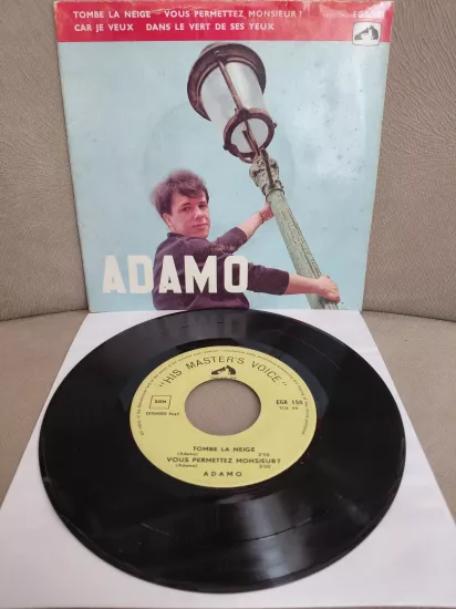 Adamo  –  Tombe La Neige - 1964  Belçika Basım EP  Plak