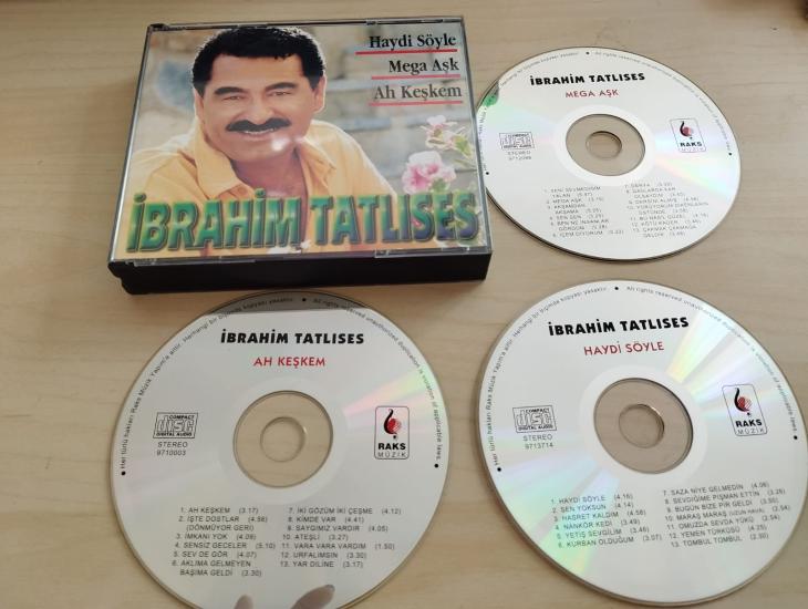 İbrahim Tatlıses ‎– Haydi Söyle / Mega Aşk / Ah Keşkem -  2008 Türkiye Basım - 3XCD  Albüm