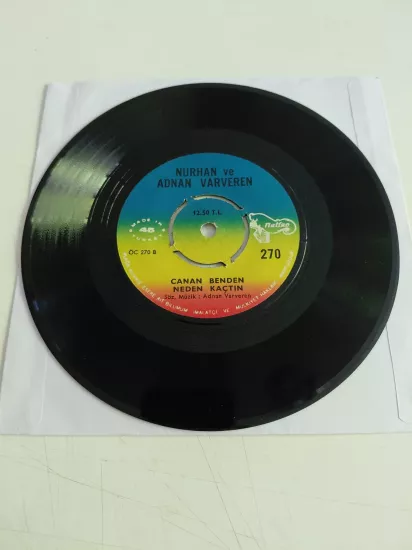 Adnan Ve Nurhan Varveren –  Bu Kazık Bize Kürdan Gelir  - Türkiye Dönem  Basım EP Plak /Kapaksız