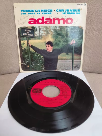 Adamo  –  Tombe La Neige - 1963  Fransa Basım EP  Plak