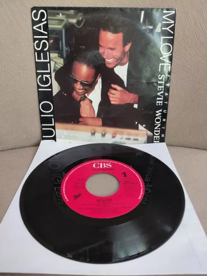 Julio Iglesias Featuring Stevie Wonder  – My Love  - 1988  Hollanda Basım 45’lik  Plak