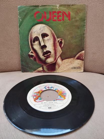 QUEEN - We Are The Champions / We Will Rock You - 1977 Belçika Basım 45lik Plak