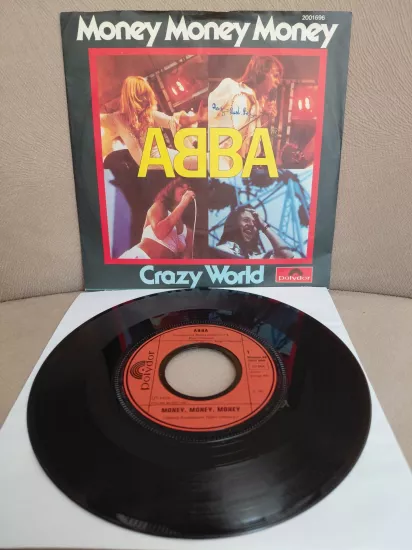 ABBA  – Money Money Money / Crazy World  - 1976  Almanya Basım 45’lik  Plak