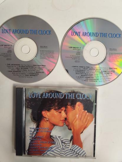 Love Around The Clock (Toto,Santana,Tammy Wynette..) - 1992 Avrupa Basım - 2. El 2xCD Albüm
