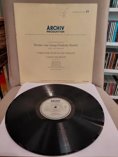 Georg Friedrich Händel  – Zadok, The Priest(Şampiyonlar Ligi Müziği) – 1958 Almanya Basım 33 lük Plak - LP Albüm
