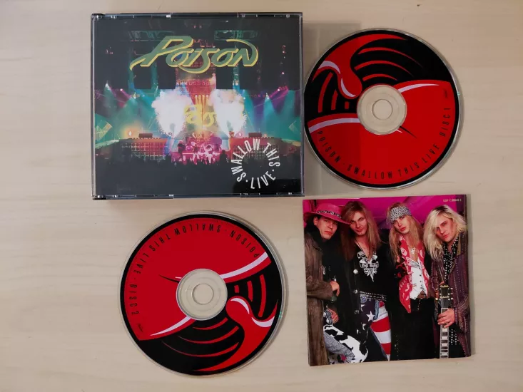 Poison  –  Swallow This Live  - 1991  Amerika Basım 2xCD Albüm