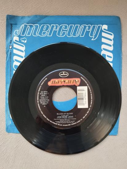 Jon Bon Jovi ‎– Blaze Of Glory (Soundtrack) - 1990  Amerika Basım 45 lik Plak