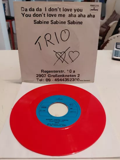 TRIO - Da Da Da I Don’t Love You You Don’t Love Me Aha Aha Aha - 1982 Almanya Basım 45lik Plak