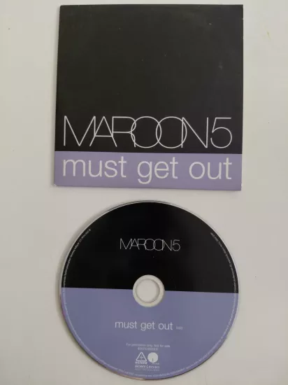 Maroon 5  –  Must Get Out -  2005  Avrupa Basım - CD, Single, Promo