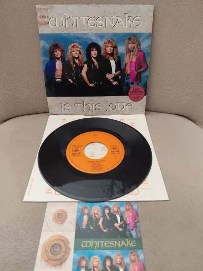 WHITESNAKE  ‎–   Is This Love (Edit. Version) - 1987  Japonya Basım 45lik Plak / Poster Kapak