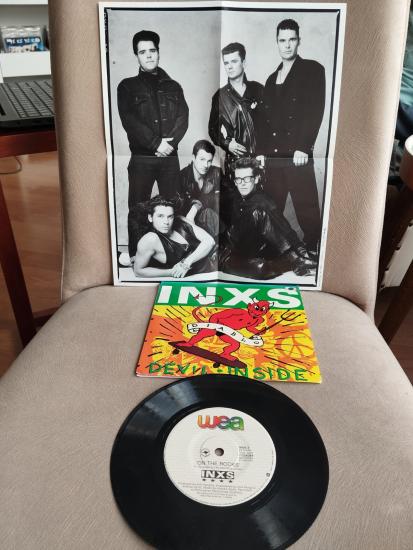 INXS –  Devil Inside  - 1988 Fransa Basım 45 lik Plak/Posterli