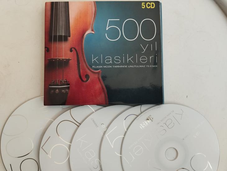 500 yıl klasikleri - Klasik müzik tarihinde unutulmaz 75 eser -  Türkiye Basım 2. El 5xCD Albüm