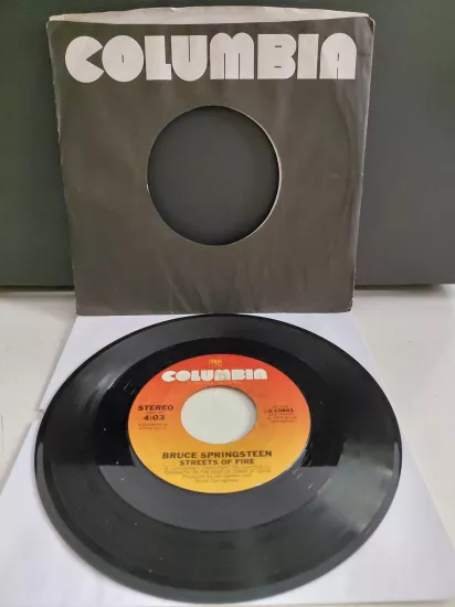 Bruce Springsteen –  Badlands / Streets Of Fire  - 1978  USA  Basım 45 lik Plak