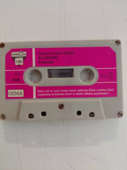 Ali seven  – Tövbemi Geri Aldım  - Almanya Basım  Kaset Albüm/ Türküola /Kapaksız