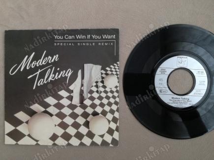 MODERN TALKING - YOU CAN WIN IF YOU WANT 1985 ALMANYA  BASIM 45 LİK PLAK