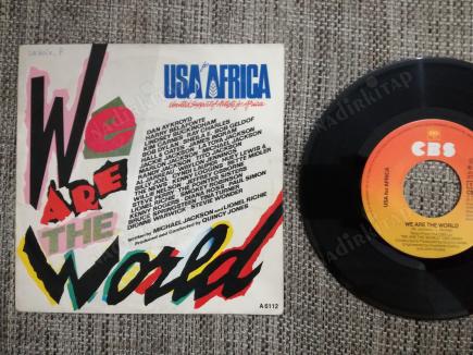 USA FOR AFRICA - WE ARE THE WORLD-1985 HOLLANDA BASIM 45 LİK PLAK